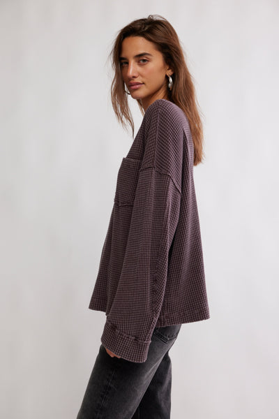 DAWSON POCKET THERMAL in Chocolate Grape (dark purple)