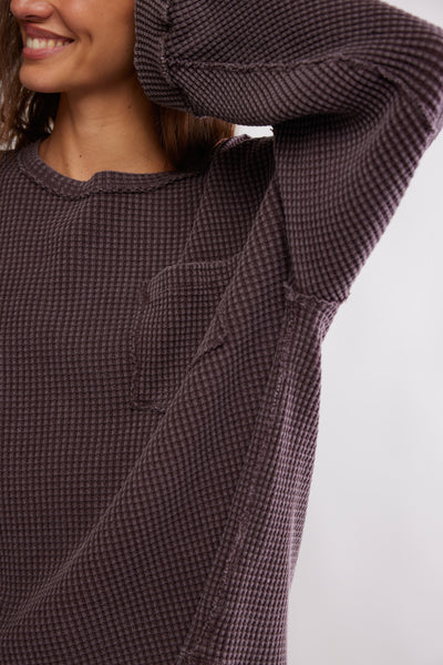 DAWSON POCKET THERMAL in Chocolate Grape (dark purple)