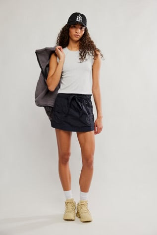 Love My Twist Muscle Tank in White Heather Grey