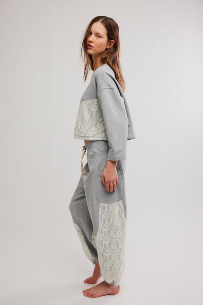 Sunday Best Lace-Trim Pajama Lounge Set