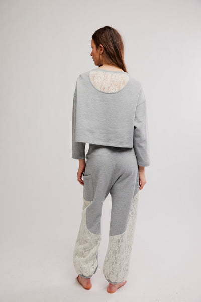 Sunday Best Lace-Trim Pajama Lounge Set