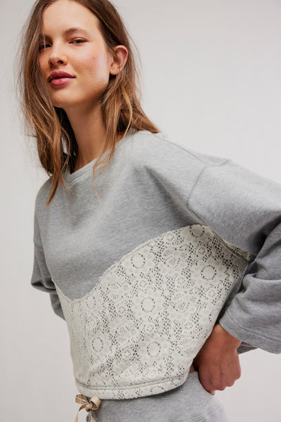 Sunday Best Lace-Trim Pajama Lounge Set