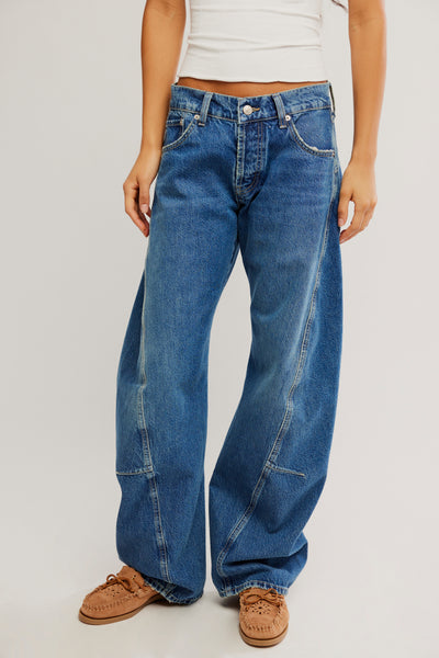 We The Free Fable Low-Rise Twisted Bowed Jeans