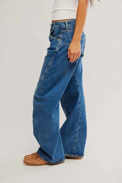 We The Free Fable Low-Rise Twisted Bowed Jeans