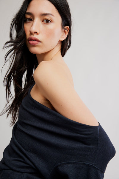 We The Free Waterfall Cowl-Neck Top in BLACK