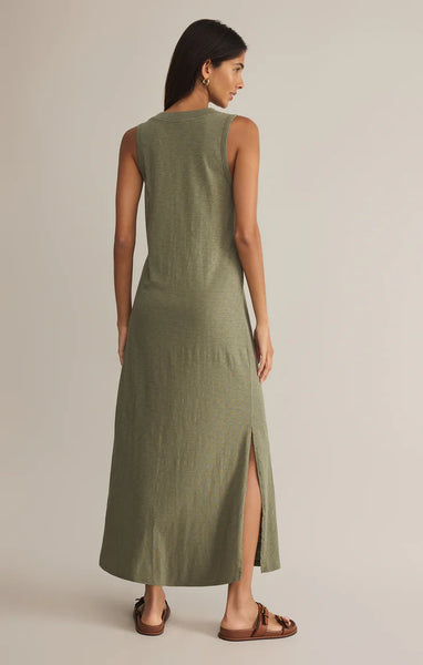 COASTLINE MIDI DRESS ~~ AVOCADO