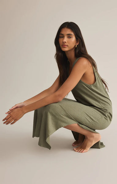 COASTLINE MIDI DRESS ~~ AVOCADO
