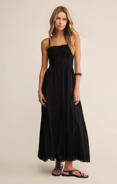 DANI EMBROIDERED MIDI DRESS