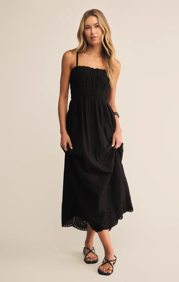 DANI EMBROIDERED MIDI DRESS