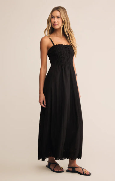 DANI EMBROIDERED MIDI DRESS