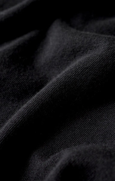 KALANI JERSEY DENIM MINI DRESS IN TRUE BLACK