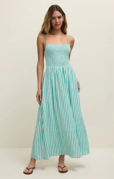BAYSIDE STRIPE LINEN MAXI DRESS