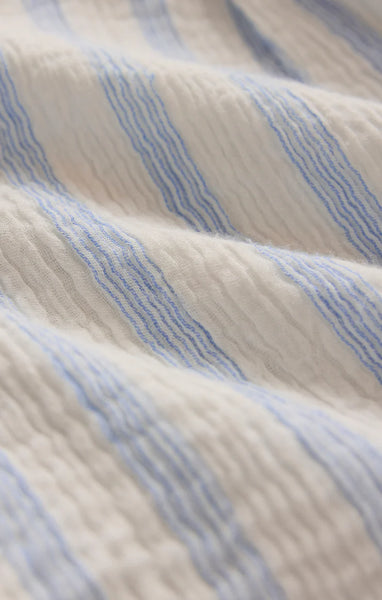 HELENA STRIPED AIRY GAUZE BUTTON UP
