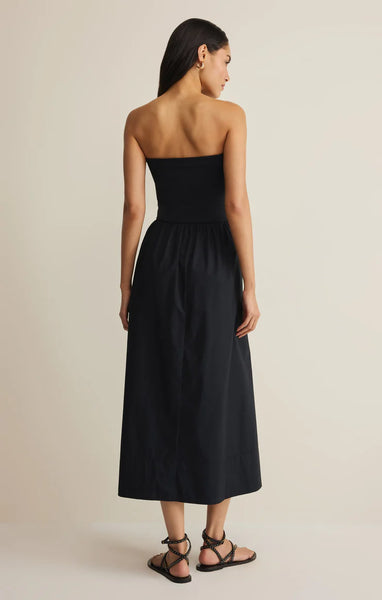 SUNSOUGHT STRAPLESS MIDI DRESS