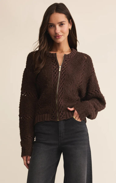 SUNDANCE ZIP-UP SWEATER JACKET