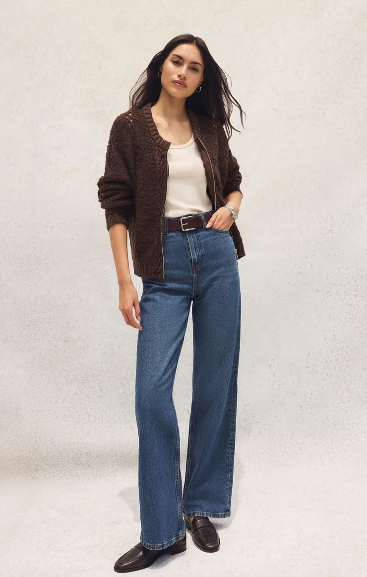 SUNDANCE ZIP-UP SWEATER JACKET
