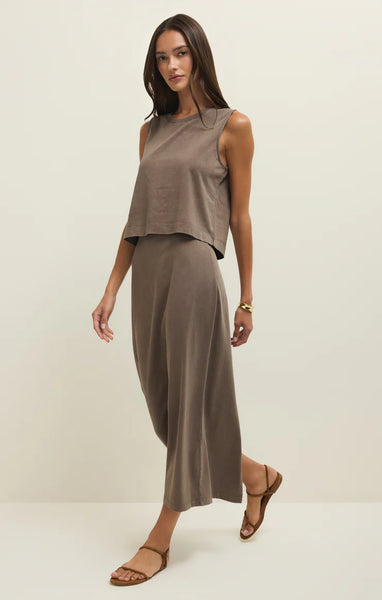GAIL MIDI SKIRT in PERFECTLY TAUPE