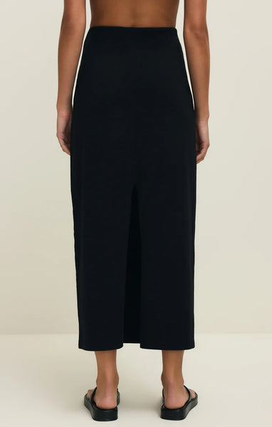 GAIL MIDI SKIRT in BLACK
