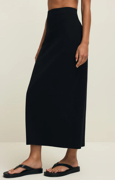GAIL MIDI SKIRT in BLACK