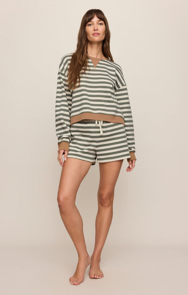 LOW KEY STRIPE FLEECE SHORT