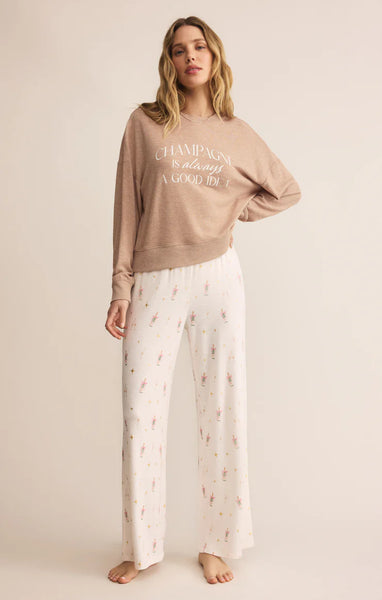 CHAMPAGNE LONG SLEEVE TOP