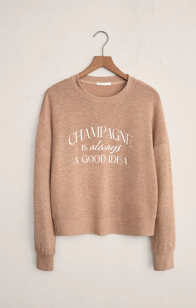 CHAMPAGNE LONG SLEEVE TOP