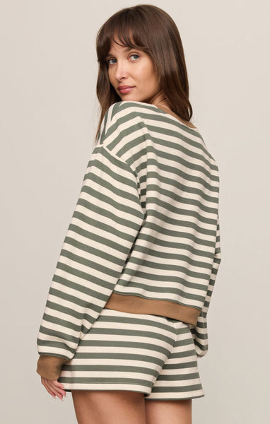 LOW KEY STRIPE SWEATSHIRT