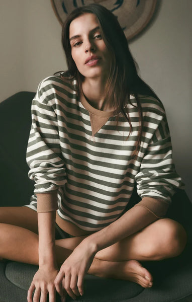 LOW KEY STRIPE SWEATSHIRT
