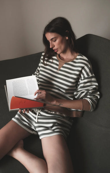 LOW KEY STRIPE SWEATSHIRT
