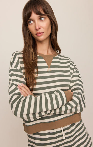 LOW KEY STRIPE SWEATSHIRT