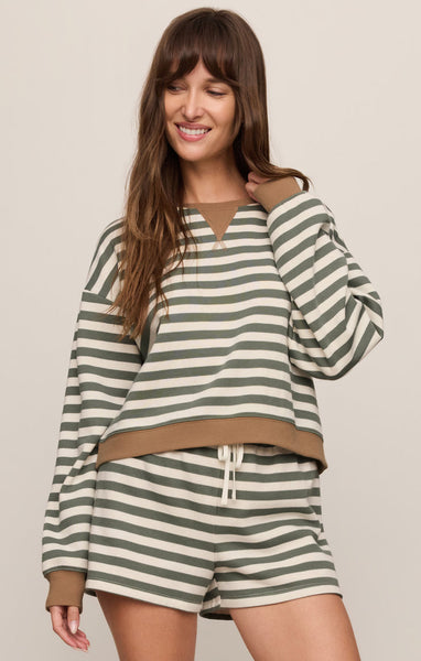 LOW KEY STRIPE SWEATSHIRT