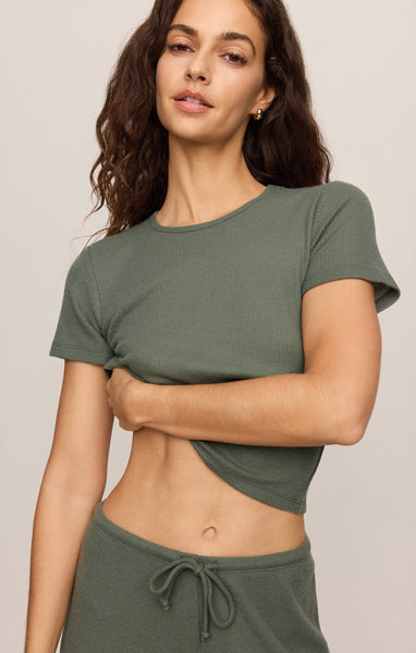 WAFFLE BRUSHED THERMAL TEE