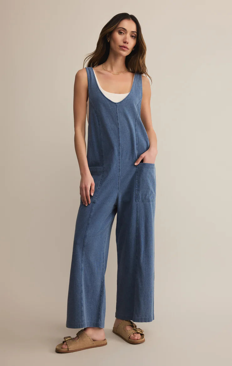 EVERYDAY JERSEY DENIM JUMPSUIT
