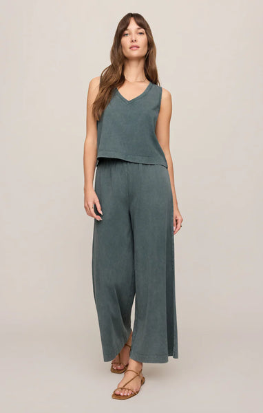 SLOANE COTTON JERSEY TANK in EMERALD COVE