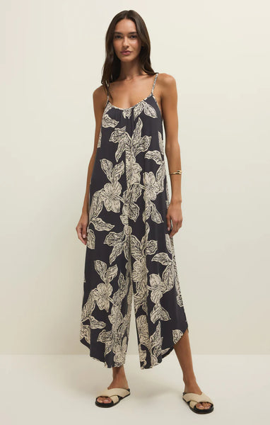 FLARED ASHA FLORAL JUMPSUIT