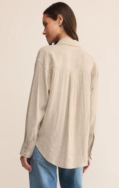 ALFIE LINEN BUTTON UP
