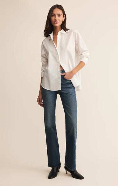 ELEVATED POPLIN BUTTON UP
