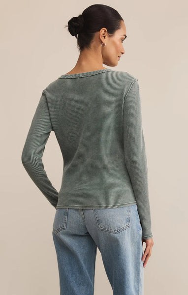 ARLET MINI THERMAL TOP in HUNTER GREEN