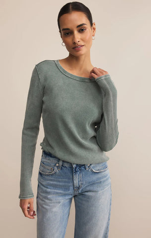 ARLET MINI THERMAL TOP in HUNTER GREEN