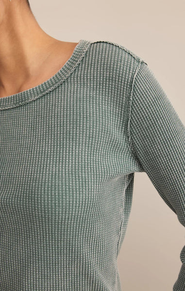 ARLET MINI THERMAL TOP in HUNTER GREEN