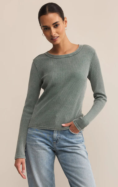 ARLET MINI THERMAL TOP in HUNTER GREEN