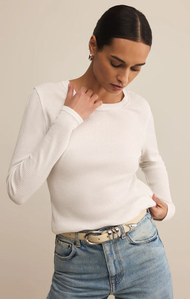 ARLET MINI THERMAL TOP in WHITE