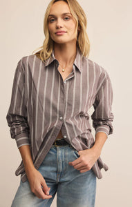 SEAPORT STRIPED POPLIN BUTTON UP