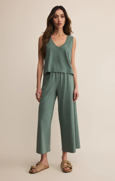 SLOANE V-NECK COTTON JERSEY TOP