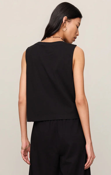 SLOANE V-NECK COTTON JERSEY TANK
