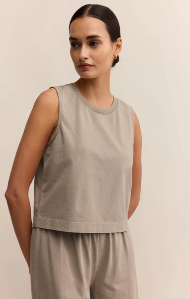 SLOANE COTTON JERSEY TANK in RETREAT