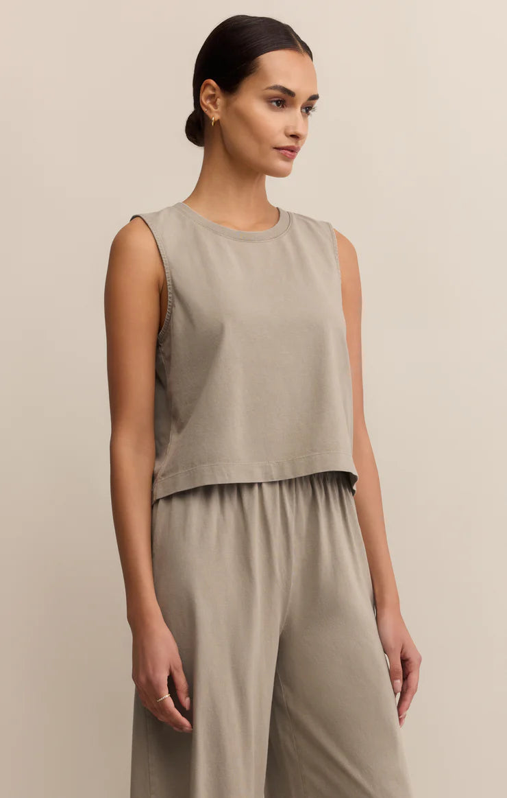 SLOANE COTTON JERSEY TANK in RETREAT