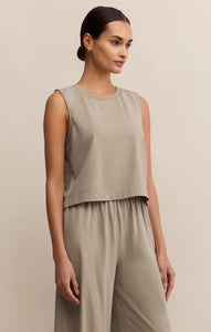 SLOANE COTTON JERSEY TANK in RETREAT