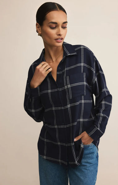 RIVER PLAID BUTTON UP~~FINAL SALE