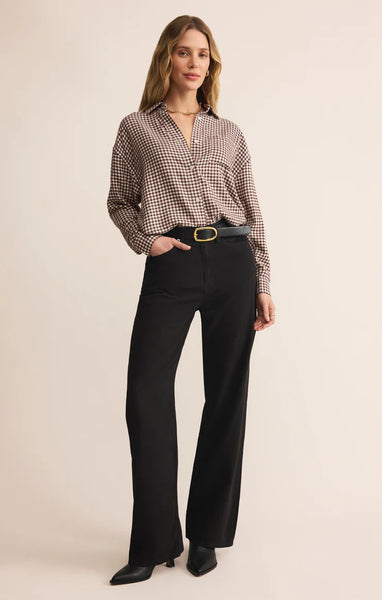 RIVER PLAID BUTTON UP